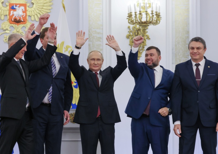 Moskwa, 30.09.2022 r. Ceremonia anektowania czterech kolejnych obszarów Ukrainy Przemówienie Putina: „Chcę, żeby kijowski rząd i jego szefowie z Zachodu mnie posłuchali”