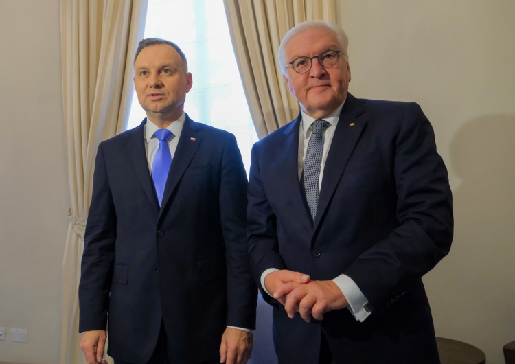 Prezydent RP Andrzej Duda (L) i prezydent Niemiec Frank-Walter Steinmeier (P) Prezydent Niemiec: „Kwestia reparacji nie jest obecnie w żaden sposób otwarta”