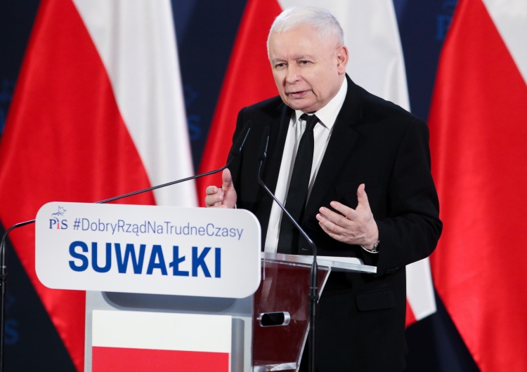 Jarosław Kaczyński w Suwałkach Jarosław Kaczyński wskazał winnych braku środków z KPO