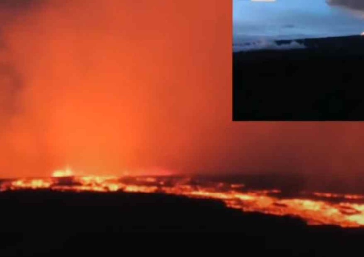 Wulkan Mauna Loa Na Hawajach wybuchł największy na świecie aktywny wulkan [WIDEO]
