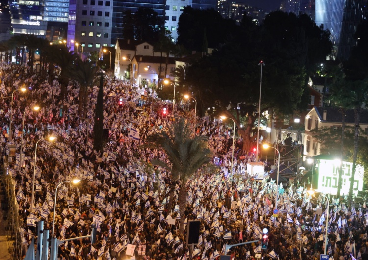 Protest z Tel Avivie Ponad sto tysięcy osób na ulicach Izraela 