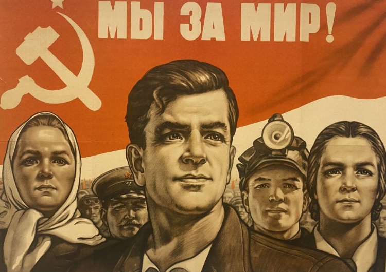 Sowiecki plakat propagandowy Tomasz Terlikowski: Sowieckie źródła ruchu antywojennego