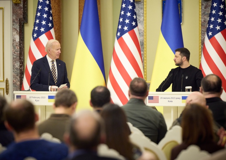 Joe Biden i Wołodymyr Zełenski Zełenski: Efekty dzisiejszych rozmów z prezydentem USA będą widoczne na polu bitwy