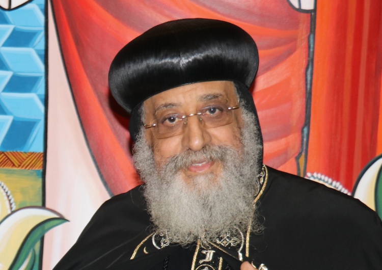 Zwierzchnik Koptyjskiego Kościoła Ortodoksyjnego Tawadros II (Teodor II) Konflikt prawosławno-koptyjski w Egipcie. Poszło o powiązania z Rosją