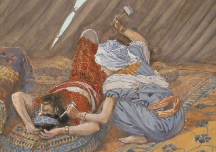 Jael zabija Siserę, James Jacques Joseph Tissot (ok. 1896-1902 r.), The Jewish Museum, New York W Izraelu odkryto mozaiki z najstarszymi wizerunkami kobiet biblijnych