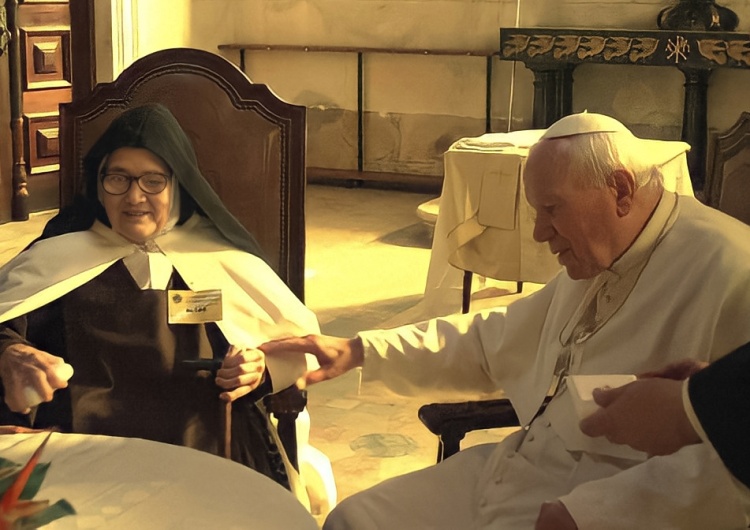 Siostra Łucja i Jan Paweł II przed beatyfikacją Hiacynty i Franciszka Marto w 2000 roku Złożono dokumenty w sprawie beatyfikacyjnej s. Łucji z Fatimy: To ważny moment w procesie